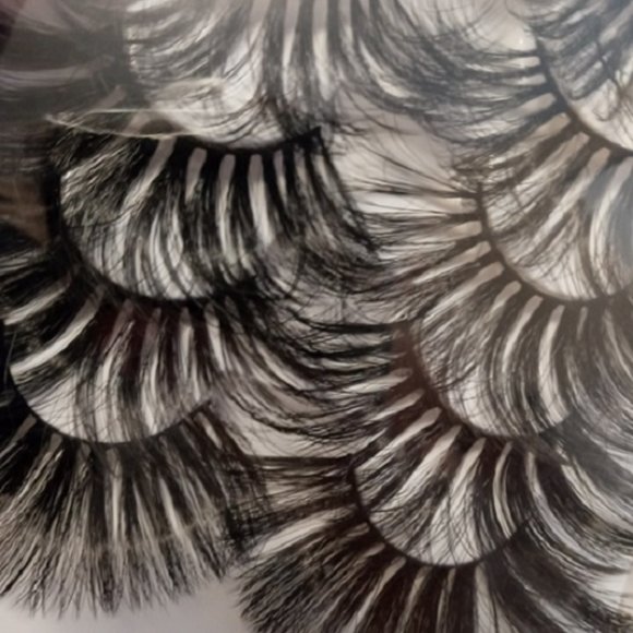 Hot 4D Mink Eyelashes 25mm Handmade 8Pair False - Picture 2 of 4